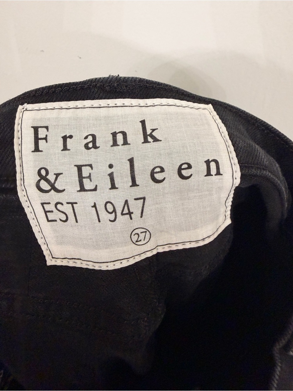 Frank & Eileen High-Rise Straight Crop Monaghan Mom Jeans in Washed Black - Picture 4 of 8
